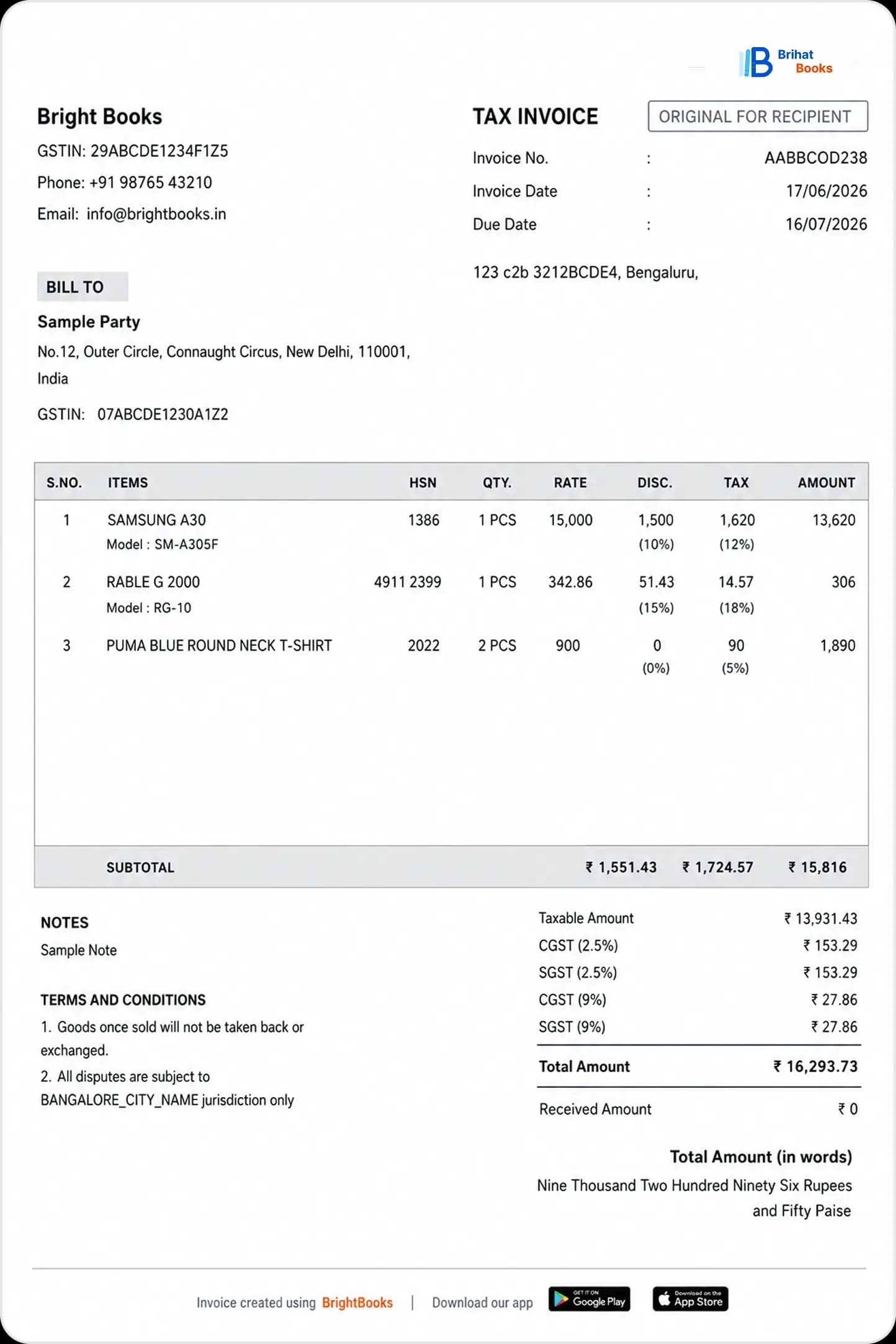 Invoice template 2