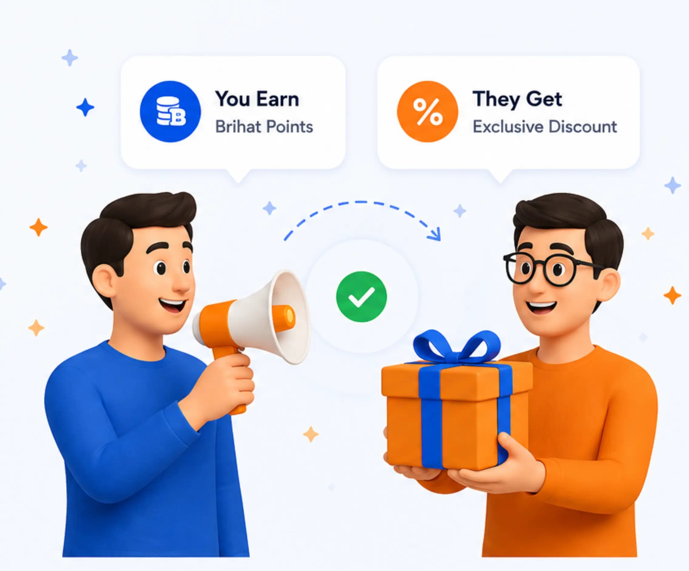 Refer and Earn Rewards Illustration