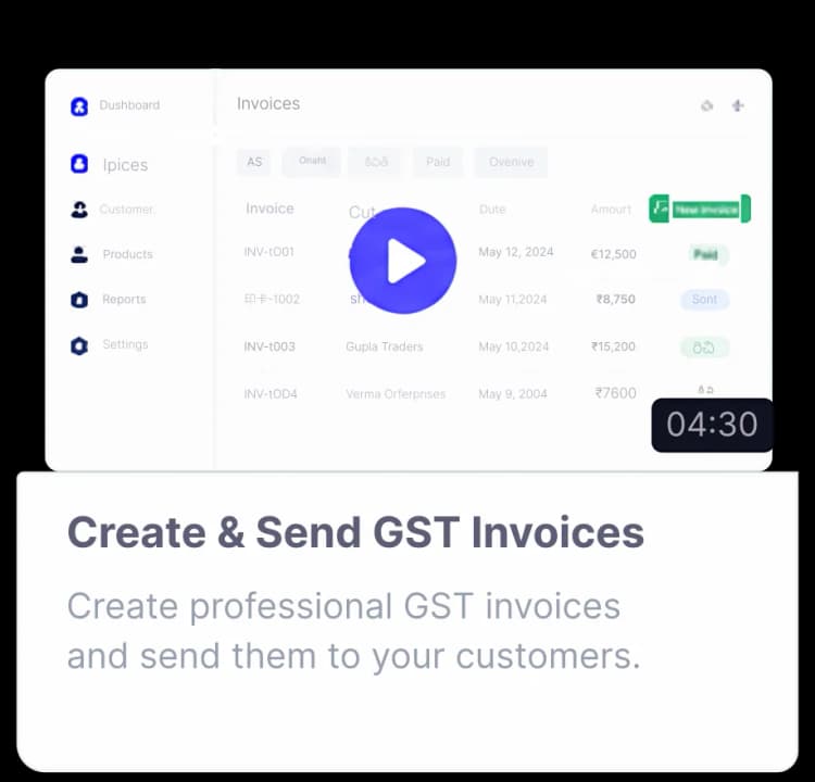 Create & Send GST Invoices