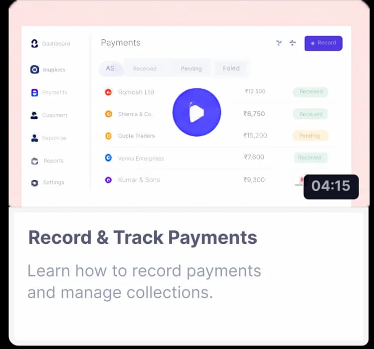 Record & Track Payments